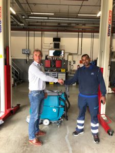 Tennant T2 schrobmachine voor ANWB Oostzaan