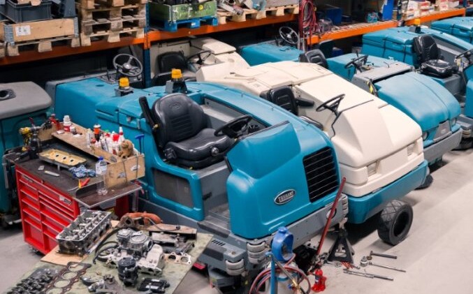 werkplaats schrobmachine onderhoud