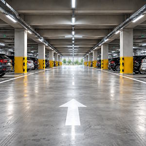 vloer parkeergarage reiniging
